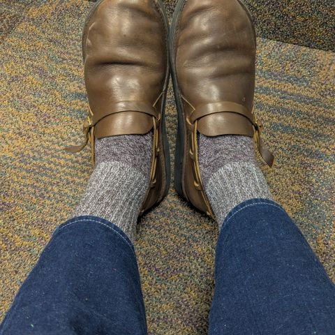 View photo of Aurora Shoe Co. Middle English in Horween Olive Chromexcel