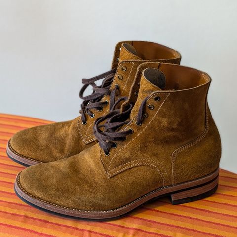 Kiattoko Handmade Boondockers in Horween Wheat Chamois Roughout