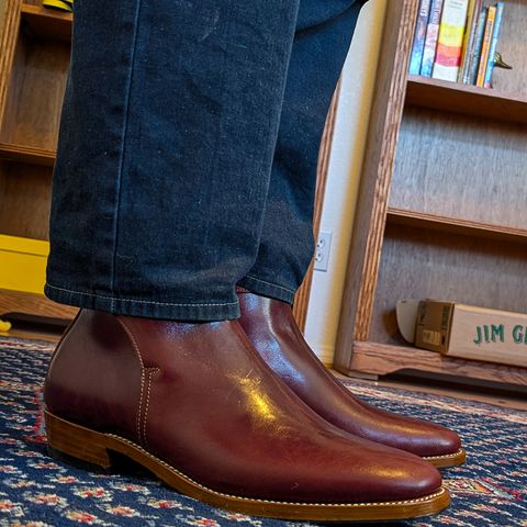 Kiatokko Handmade Jodhpur in Wickett & Craig Burgundy Milled Traditional Harness