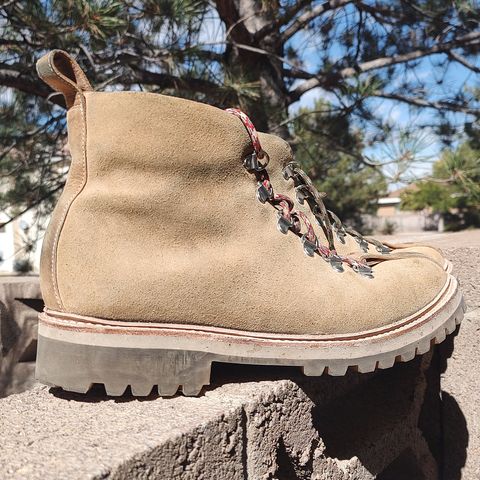 View photo of Grenson Bobby in Light-Tan Suede & Ginger Nubuck