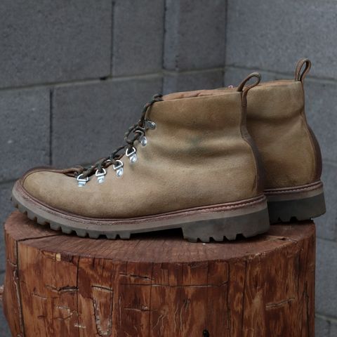 View photo of Grenson Bobby in Light-Tan Suede & Ginger Nubuck