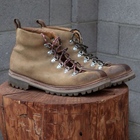 View photo of Grenson Bobby in Light-Tan Suede & Ginger Nubuck