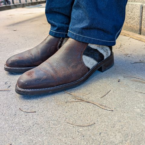 Arno Bliskavka in C.F. Stead Polo Brown Unicorn Elk & Zebra Hair On Hide