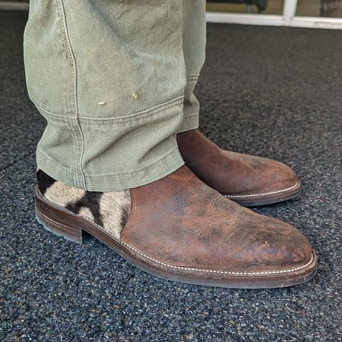 Arno Bliskavka in C.F. Stead Polo Brown Unicorn Elk & Zebra Hair On Hide