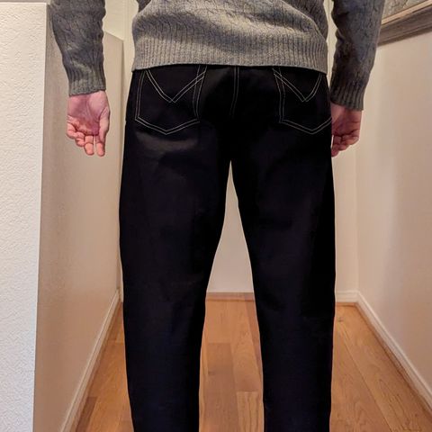 Search result thumbnail of Luxire Hiroshi Kato Black Overdyed Jeans in 13 Oz