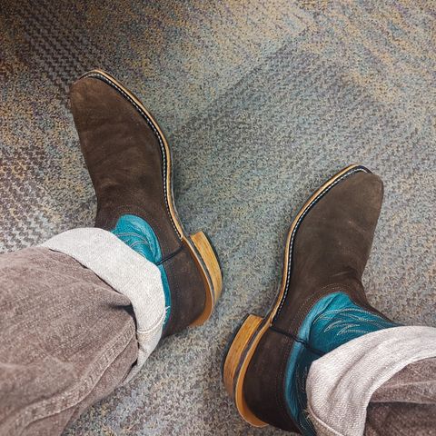 Fenoglio South Texas Tack Exclusive in Nicotine Roughout With Distressed Turquoise