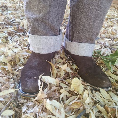 Fenoglio South Texas Tack Exclusive in Nicotine Roughout With Distressed Turquoise