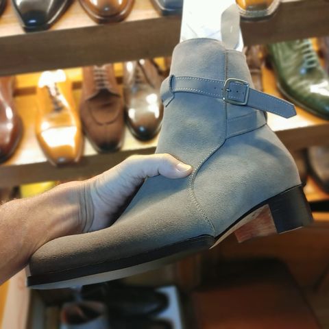 The Last Shoemaker Jodhpur in Grey Suede