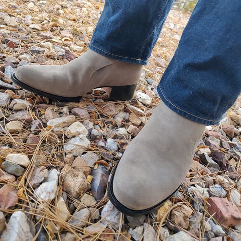 View photo of The Last Shoemaker Jodhpur in Grey Suede