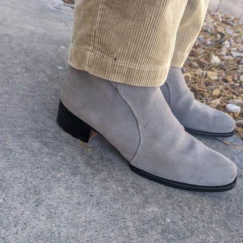 View photo of The Last Shoemaker Jodhpur in Grey Suede