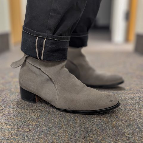 The Last Shoemaker Jodhpur in Grey Suede