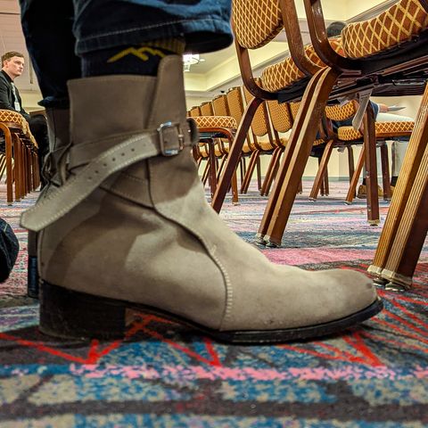The Last Shoemaker Jodhpur in Grey Suede