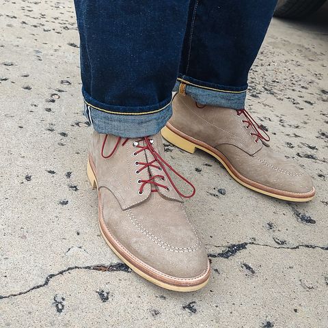 Quan Shoemaker Moc Toe in Canvas Kudu