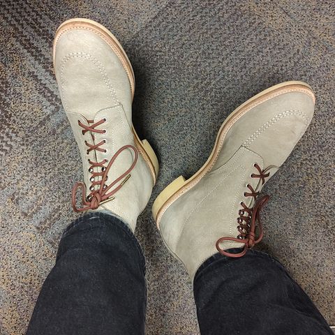 Quan Shoemaker Moc Toe in Canvas Kudu