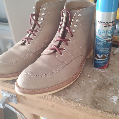 Quan Shoemaker Moc Toe in Canvas Kudu