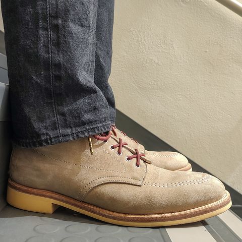 Quan Shoemaker Moc Toe in Canvas Kudu