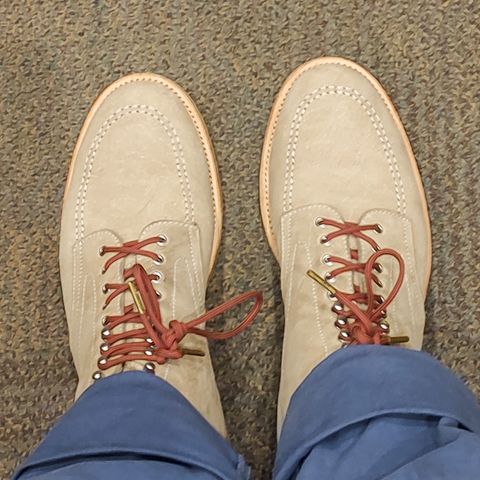 Quan Shoemaker Moc Toe in Canvas Kudu
