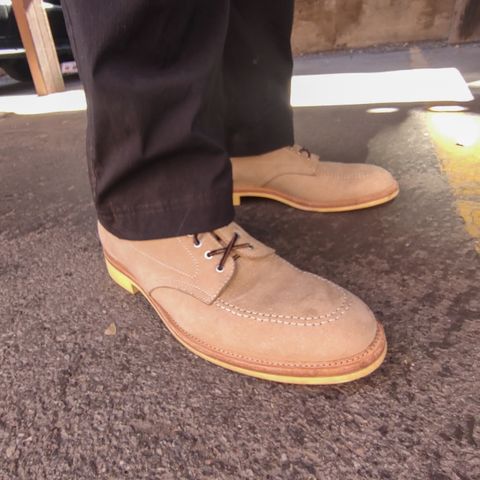 Quan Shoemaker Moc Toe in Canvas Kudu