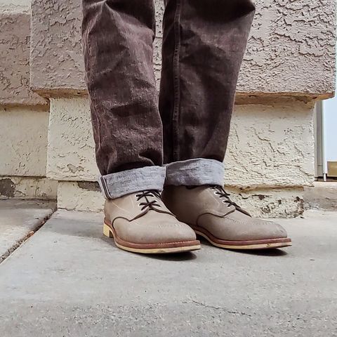 Quan Shoemaker Moc Toe in Canvas Kudu