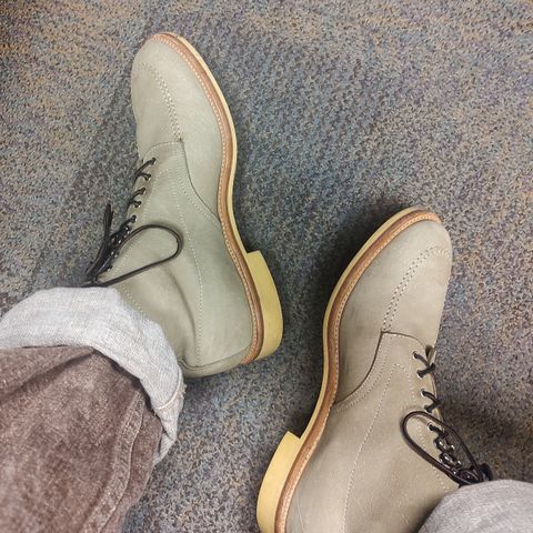 Quan Shoemaker Moc Toe in Canvas Kudu