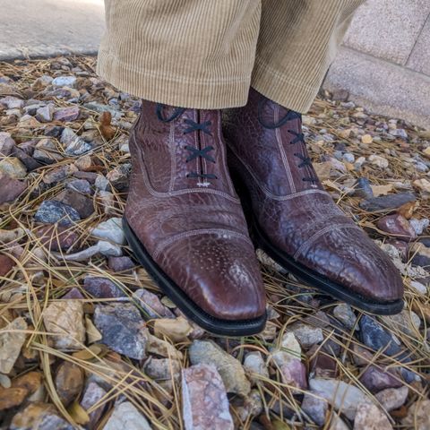 Ichigo Ichie Vintage Boots in Horween Color 8 Montana Bison