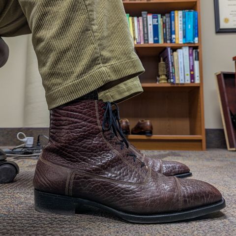 Ichigo Ichie Vintage Boots in Horween Color 8 Montana Bison