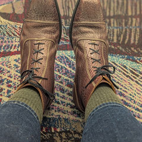 Ichigo Ichie Vintage Boots in Horween Color 8 Montana Bison
