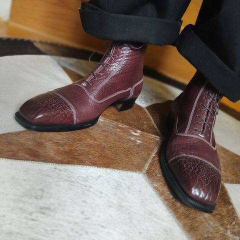 Ichigo Ichie Vintage Boots in Horween Color 8 Montana Bison