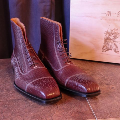 Ichigo Ichie Vintage Boots in Horween Color 8 Montana Bison