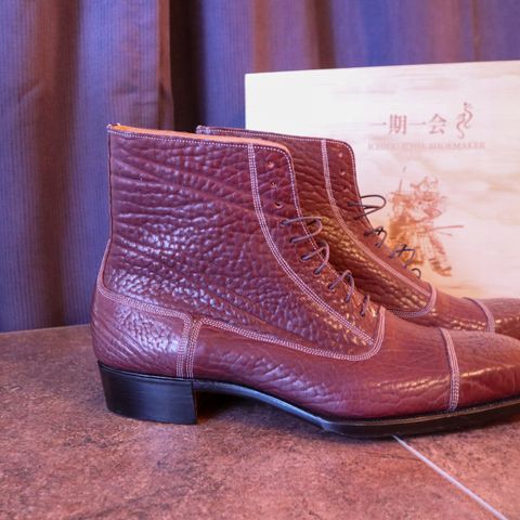 Ichigo Ichie Vintage Boots in Horween Color 8 Montana Bison