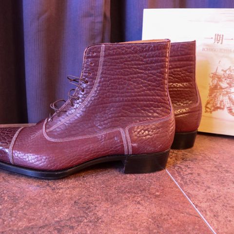 Ichigo Ichie Vintage Boots in Horween Color 8 Montana Bison