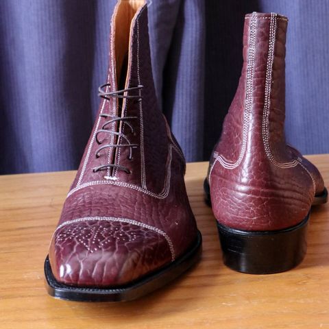Ichigo Ichie Vintage Boots in Horween Color 8 Montana Bison