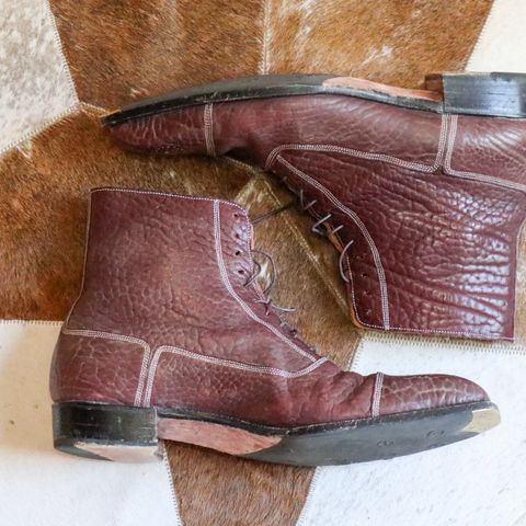 Ichigo Ichie Vintage Boots in Horween Color 8 Montana Bison