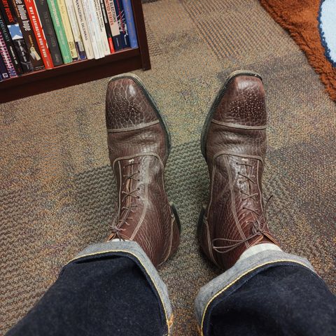 Ichigo Ichie Vintage Boots in Horween Color 8 Montana Bison