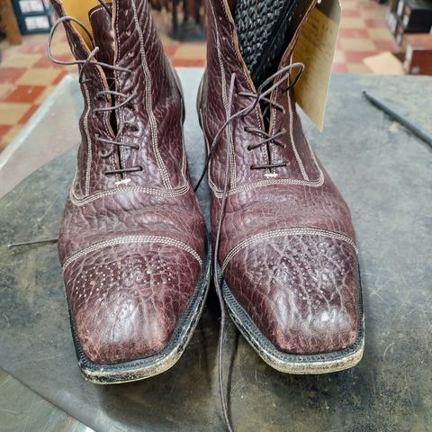 Ichigo Ichie Vintage Boots in Horween Color 8 Montana Bison