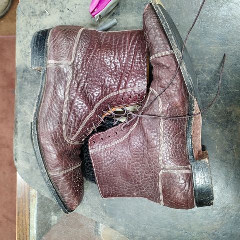 Ichigo Ichie Vintage Boots in Horween Color 8 Montana Bison
