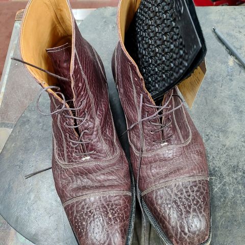 Ichigo Ichie Vintage Boots in Horween Color 8 Montana Bison