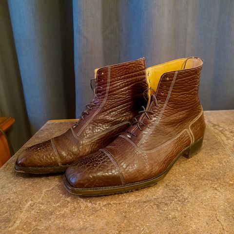 Ichigo Ichie Vintage Boots in Horween Color 8 Montana Bison
