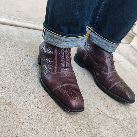 Ichigo Ichie Vintage Boots in Horween Color 8 Montana Bison