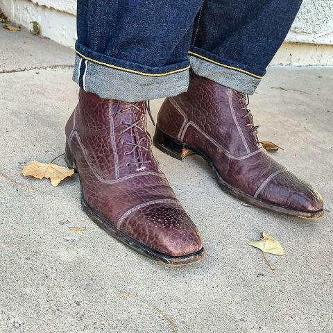 Ichigo Ichie Vintage Boots in Horween Color 8 Montana Bison
