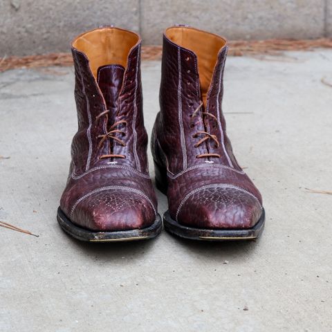 Ichigo Ichie Vintage Boots in Horween Color 8 Montana Bison