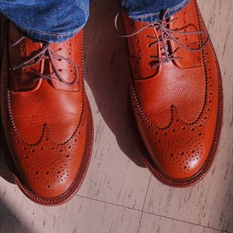 Grant Stone Longwing in Horween Brown Pebble Grain