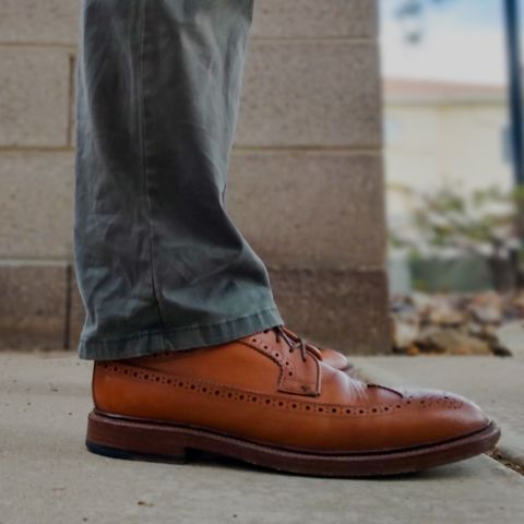 Grant Stone Longwing in Horween Brown Pebble Grain