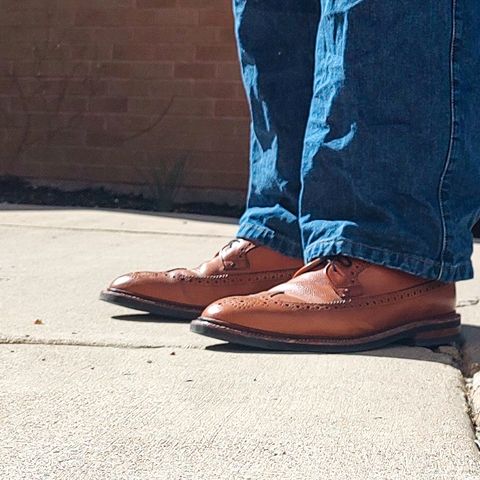 View photo of Grant Stone Longwing in Horween Brown Pebble Grain