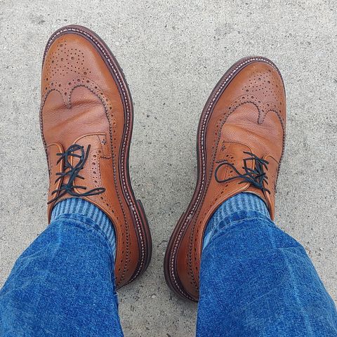 View photo of Grant Stone Longwing in Horween Brown Pebble Grain