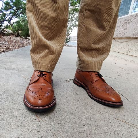 View photo of Grant Stone Longwing in Horween Brown Pebble Grain