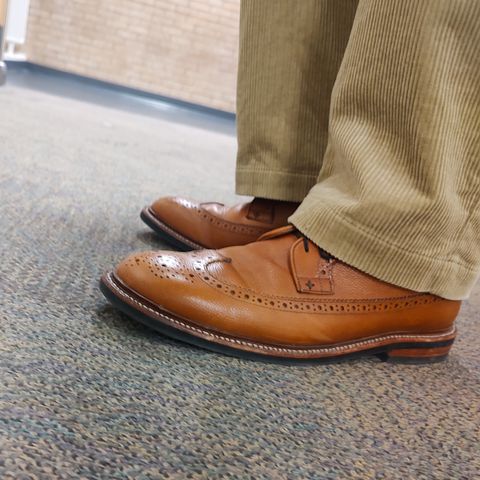 View photo of Grant Stone Longwing in Horween Brown Pebble Grain