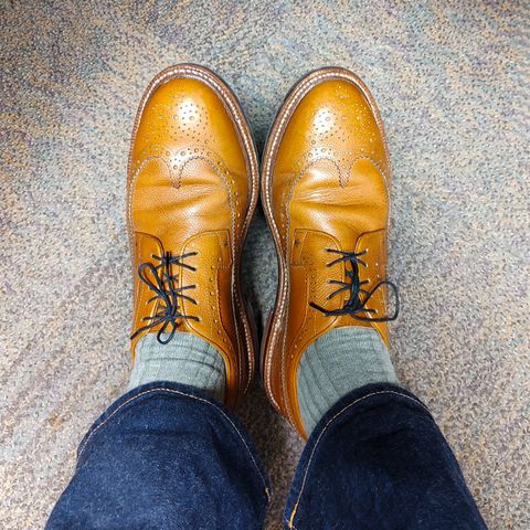 View photo of Grant Stone Longwing in Horween Brown Pebble Grain