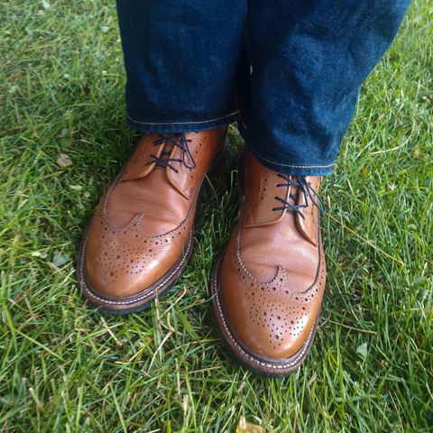 View photo of Grant Stone Longwing in Horween Brown Pebble Grain