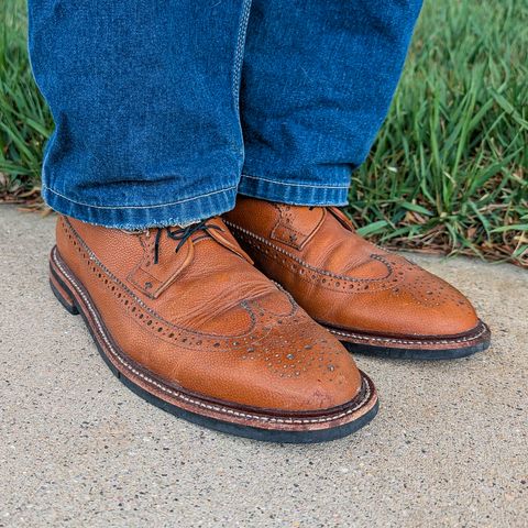 Grant Stone Longwing in Horween Chestnut Pebble Grain